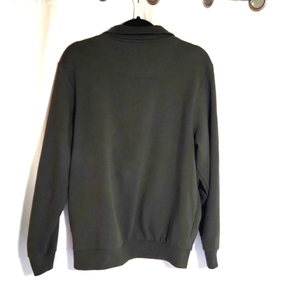 Threadbare Denim Corps Men's Forest Green Pull Over 1/4 Zip Sweatshirt M EUC - Picture 3 of 10